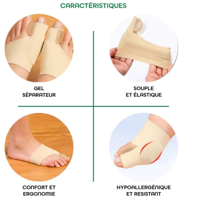 Gaine de Protection Hallux Valgus avec Séparateur DUPLIBAND (PAIRE)
