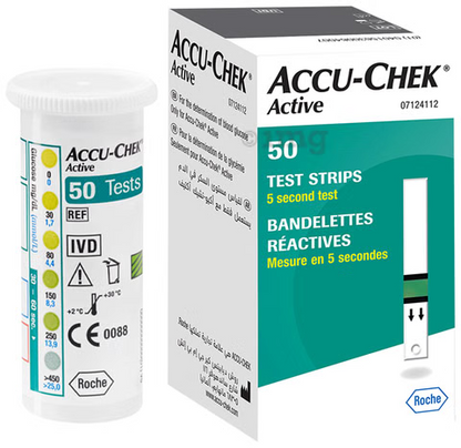 Bandelette test glycémie ACCUCHEK ACTIVE  Boite 50