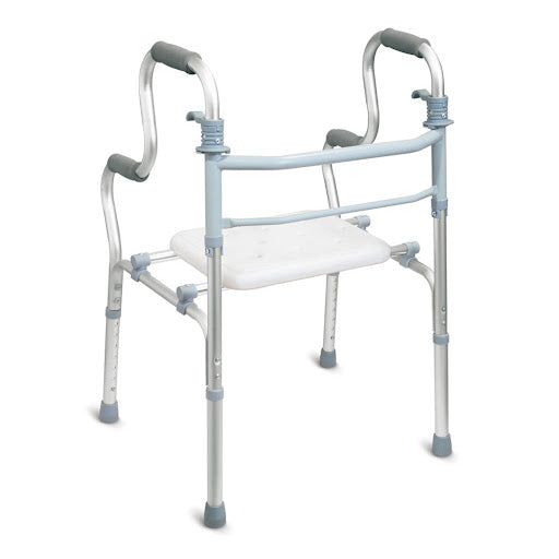 Déambulateur à double appui avec assise