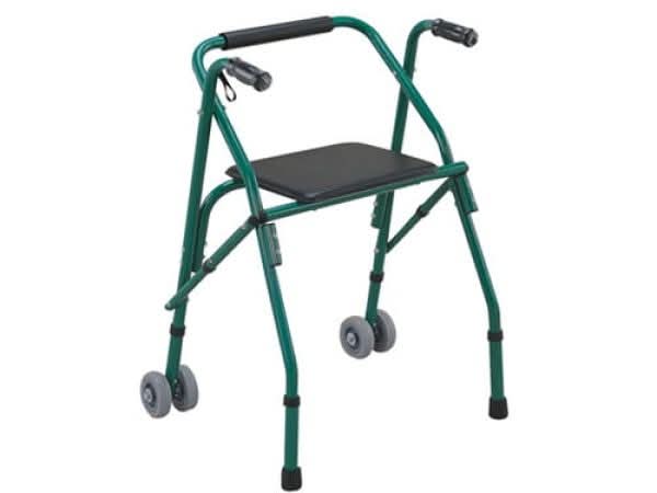 Deambulateur à 2 roues avec assise