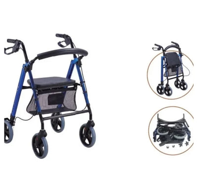 Deambulateur à 4 roues avec assise pliable 9144L