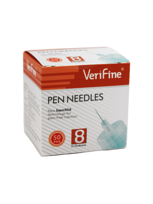 VERIFINE - AIGUILLES STYLOS INSULINE 8MM B/50